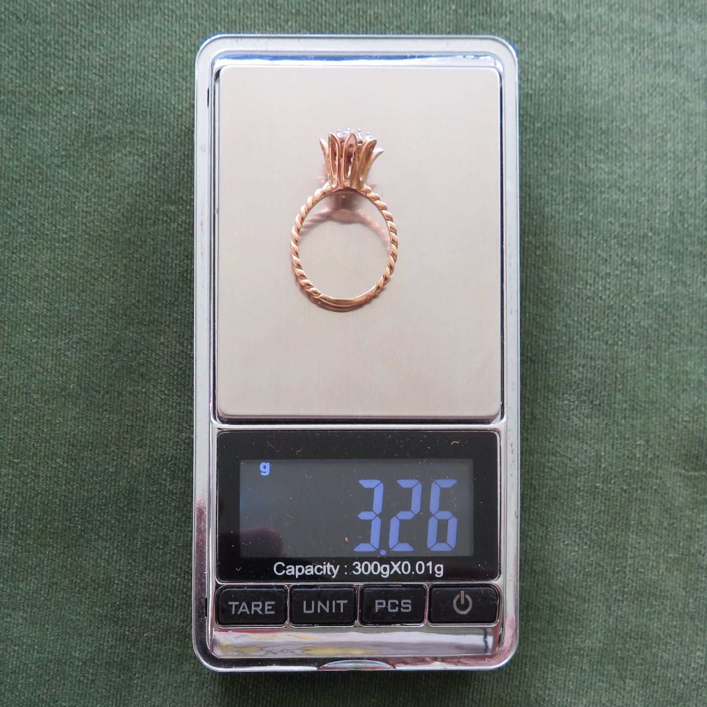 14K Yellow / White Gold Unset Cocktail Ring - Has Never Been Set