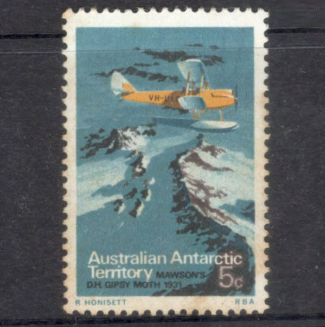 Australian Antarctic Territory 1973 5 Cent Marine Life and Aircraft in the Service of Antarctic Research Multicoloured Stamp