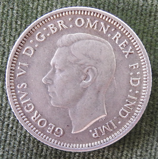 Australian 1942 S 1/- 1 Shilling King George VI Coin - Circulated