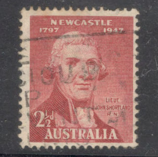 Australian 1947 2 1/2d Purple Red 150th Anniversary of the City of Newcastle Steel Stamp
