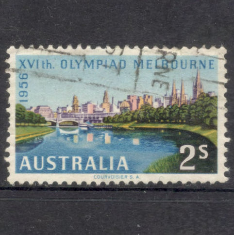 Australian 1956 2/- 2 Shilling Multicoloured Olympic Games Melbourne Australia Stamp