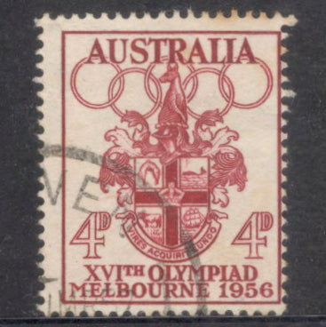 Australian 1956 4d Brownish Red Olympic Games Melbourne Australia Stamp