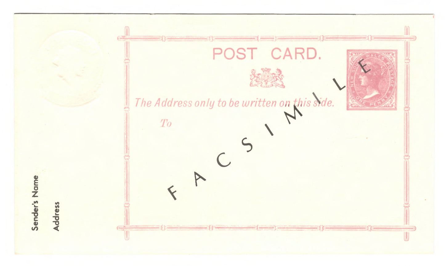 Australian 1975 18 Cent Centenary Of NSW First Postcard (Facsimile)