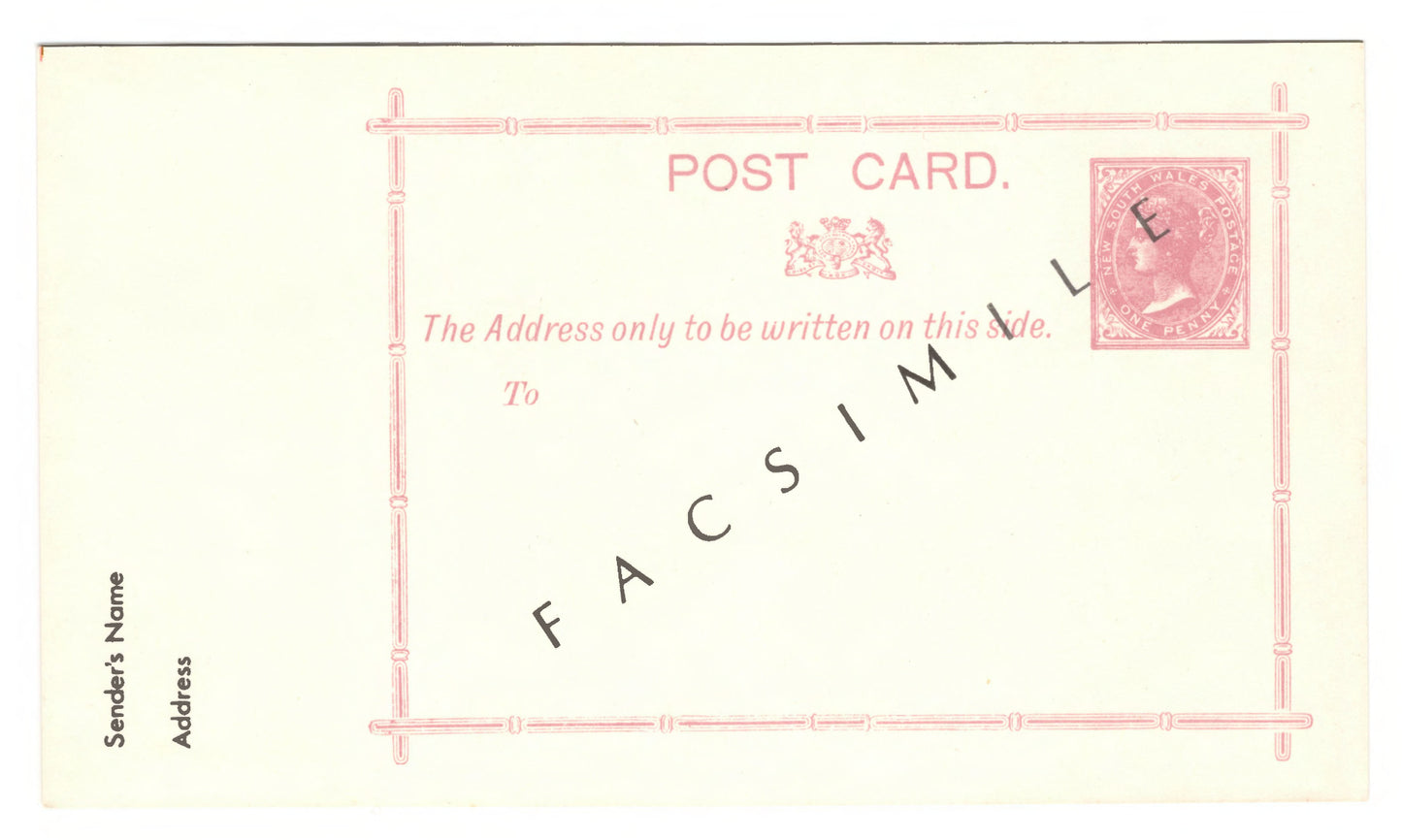 Australian 1975 18 Cent Centenary Of NSW First Postcard (Facsimile)