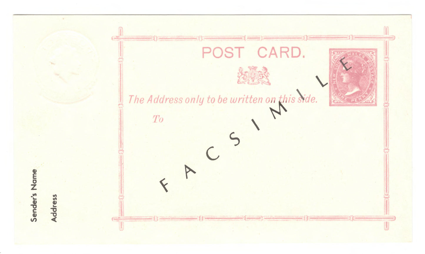 Australian 1975 18 Cent Centenary Of NSW First Postcard (Facsimile)