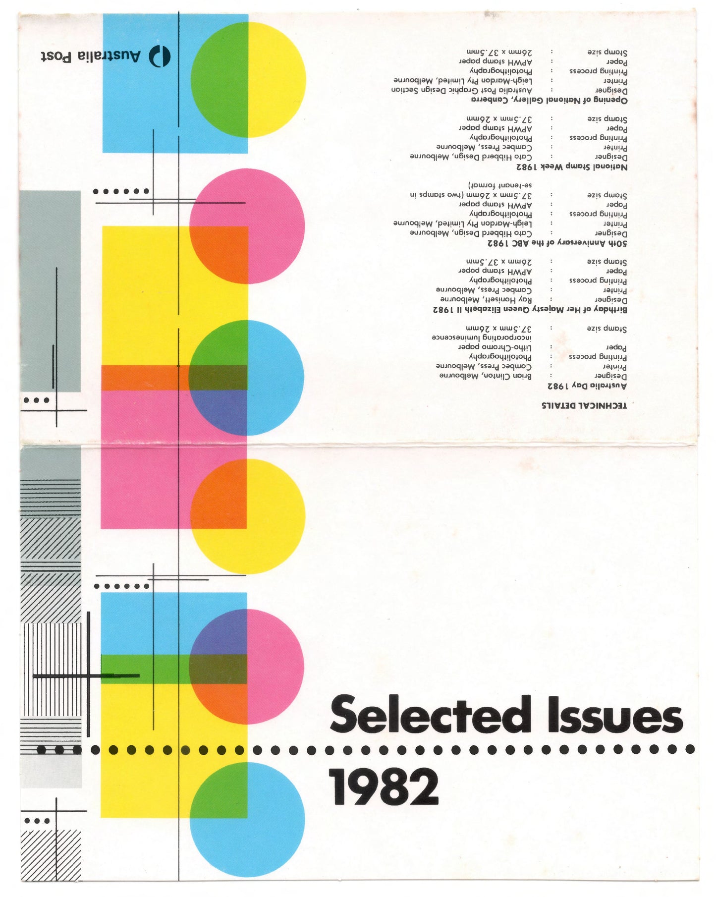 Australia 1982 Selected Issues Stamp Pack Australia Post Pack (POP)