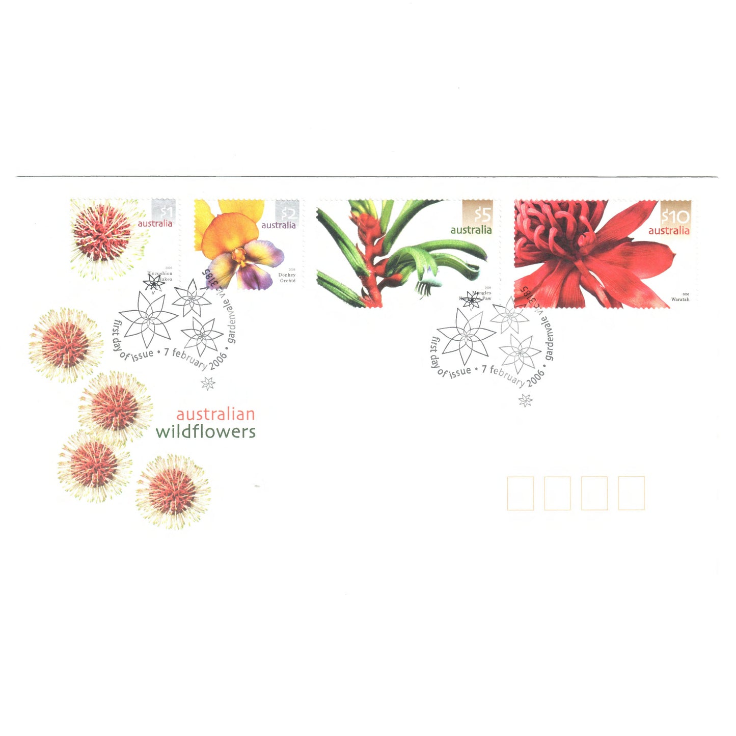 Australia 2006 FDC Australian Flowers - FDI 7 February 2006