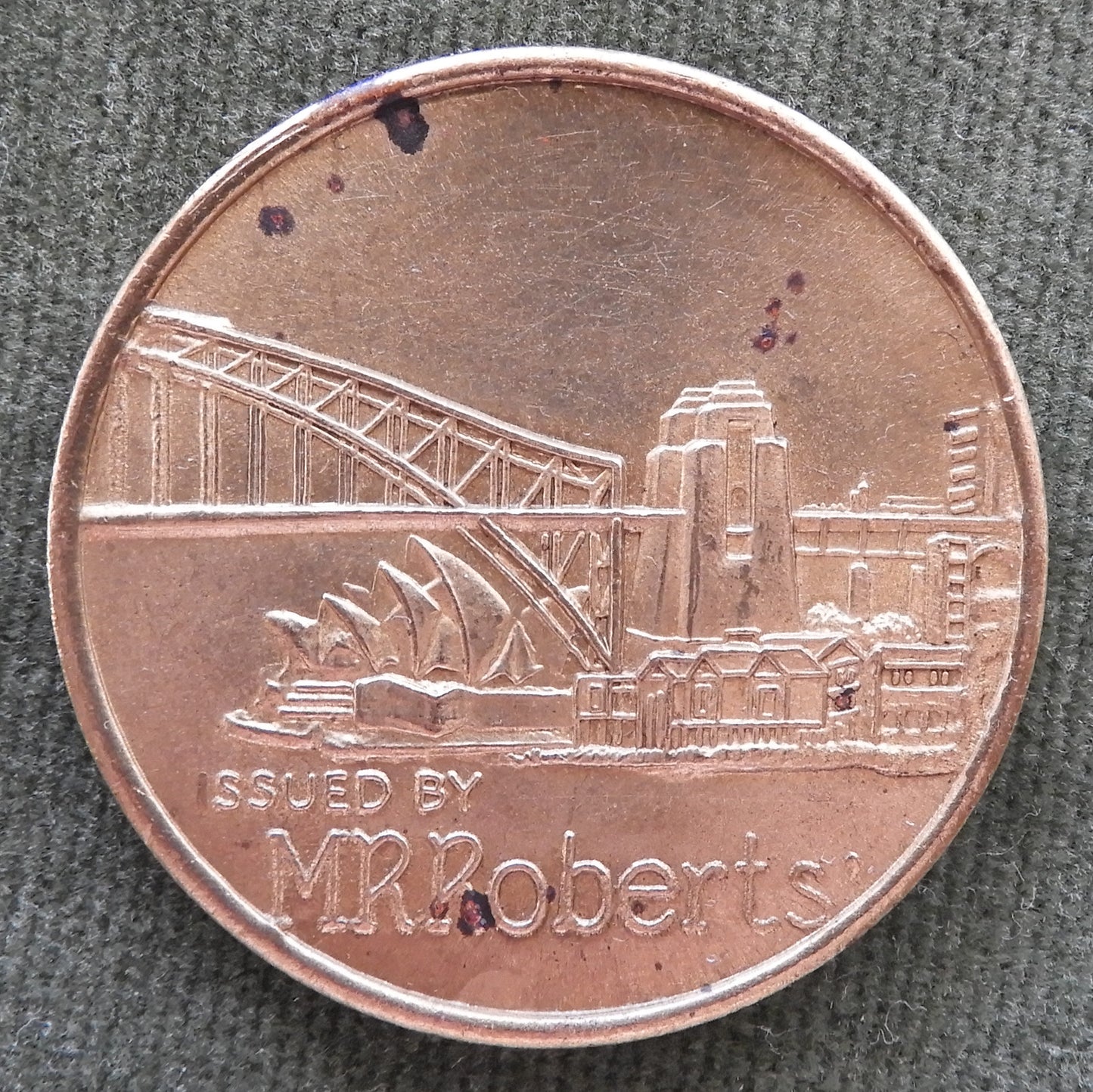 Australian Sydney Harbour Bridge 1982 Golden Jubilee Token M.R. Roberts