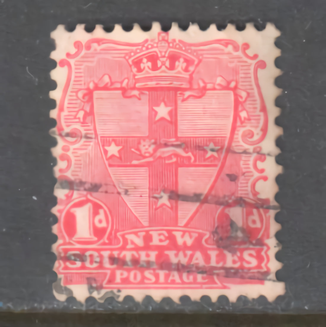New South Wales 1897-02 One Penny Rose Red Coat Of Arms Stamp - Cancelled