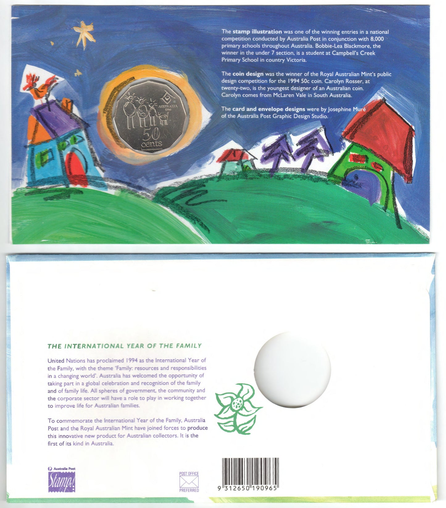 Australia 1994 PNC International Year Of The Family - Canberra 14 April 1994