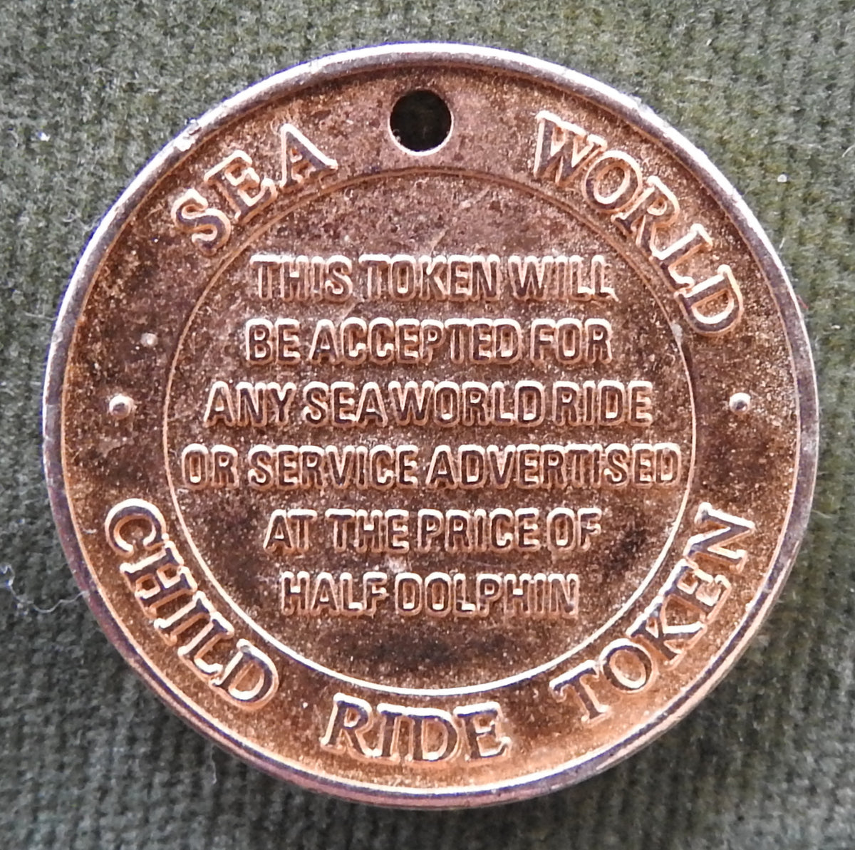 Australian Sea World Token - Half Dolphin Child Ride