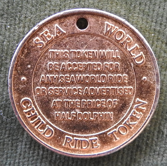 Australian Sea World Token - Half Dolphin Child Ride