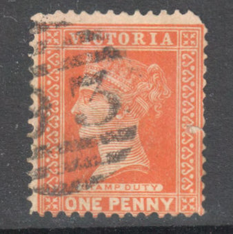 Victoria 1890 -1899 1d One Penny Orange Brown Queen Victoria Stamp - Perf: 12