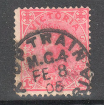 Victoria 1905 -1907 1d One Penny Dull Red Queen Victoria Stamp - Perf: 12-12.5