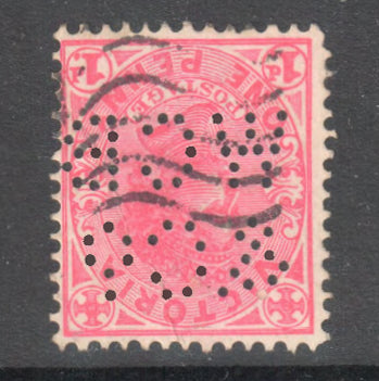 Victoria 1905 -1907 1d One Penny Dull Red Queen Victoria Stamp - Perf: 12-12.5