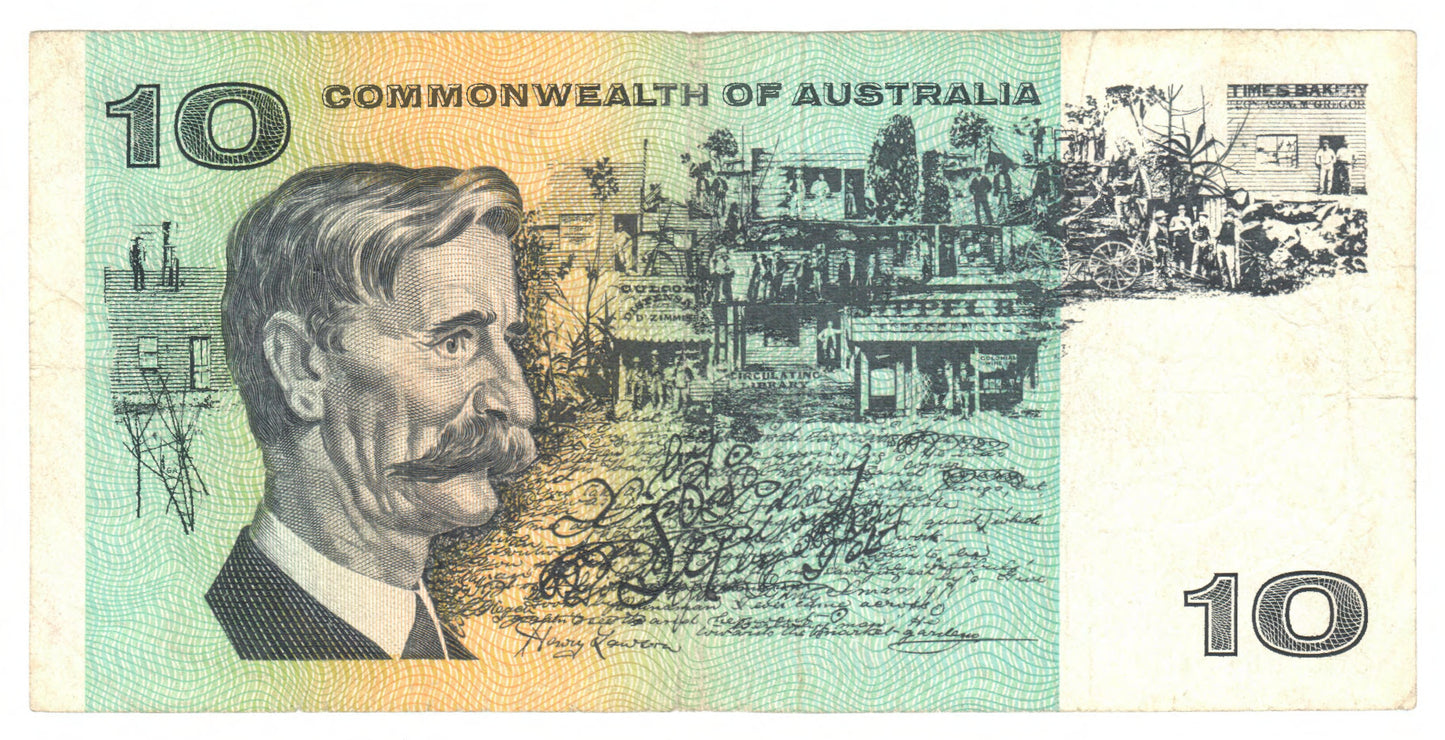 Australian 1966 10 Dollar Coombs Wilson COA Banknote s/n SAC 808809 - Circulated