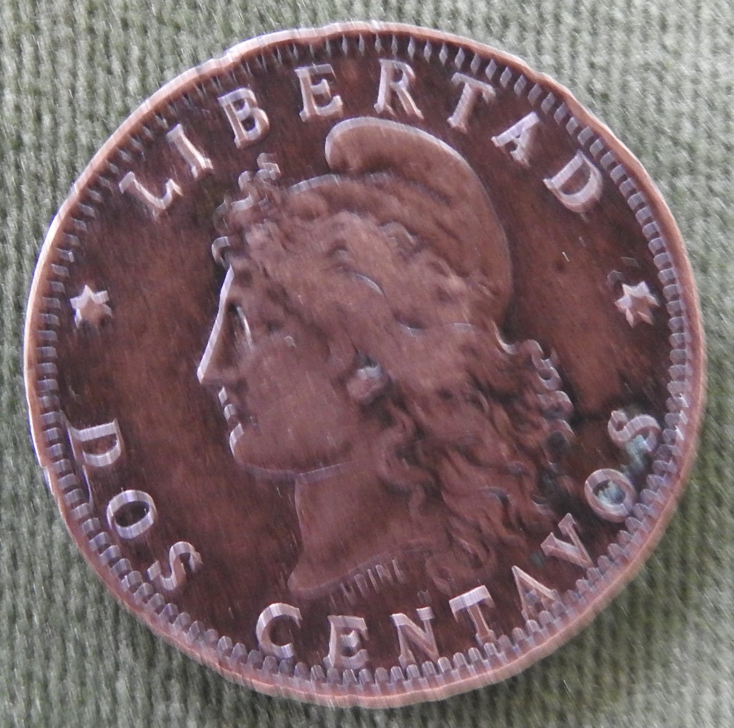 Argentina 1890 2 Centavos Coin - The Arms Of Argentina