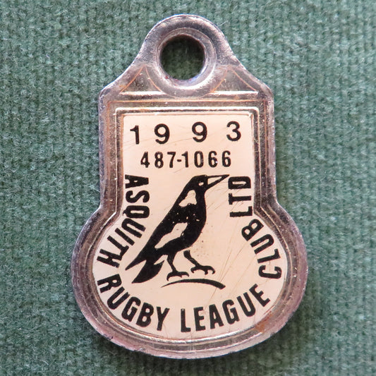 Asquith Rugby Leage Club 1993 Members Badge