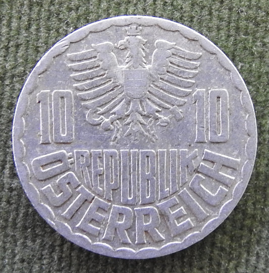 Austria 1955 10 Groschen Coin - Grades as Very Fine