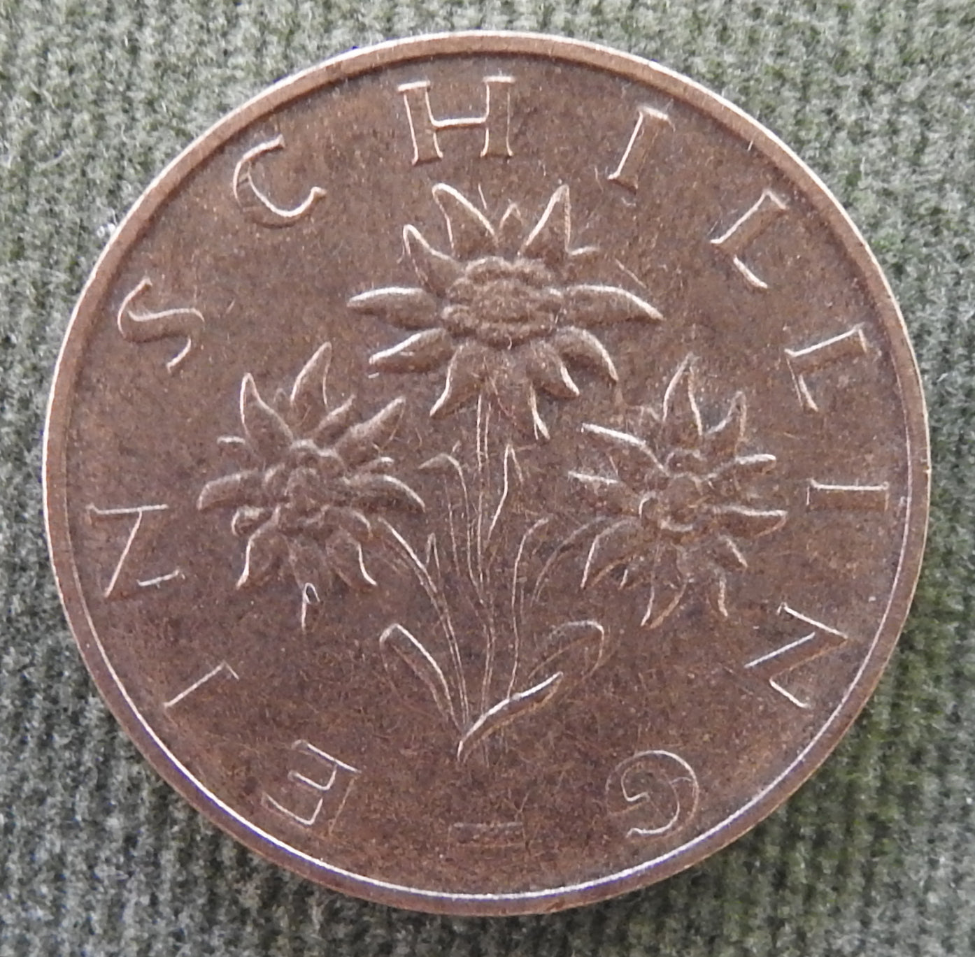 Austria 1993 1 Schilling Three Edelweiss Flowers Coin