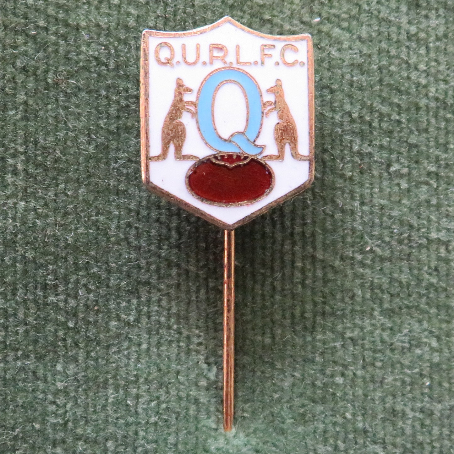 Q.U.R.L.F.C. Enameled Lapel Pin By Angus & Coote