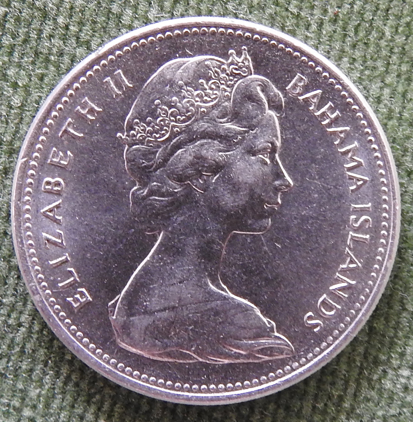 Bahama Islands 1966 25 Twenty Cent Bahamian Sailboat Coin