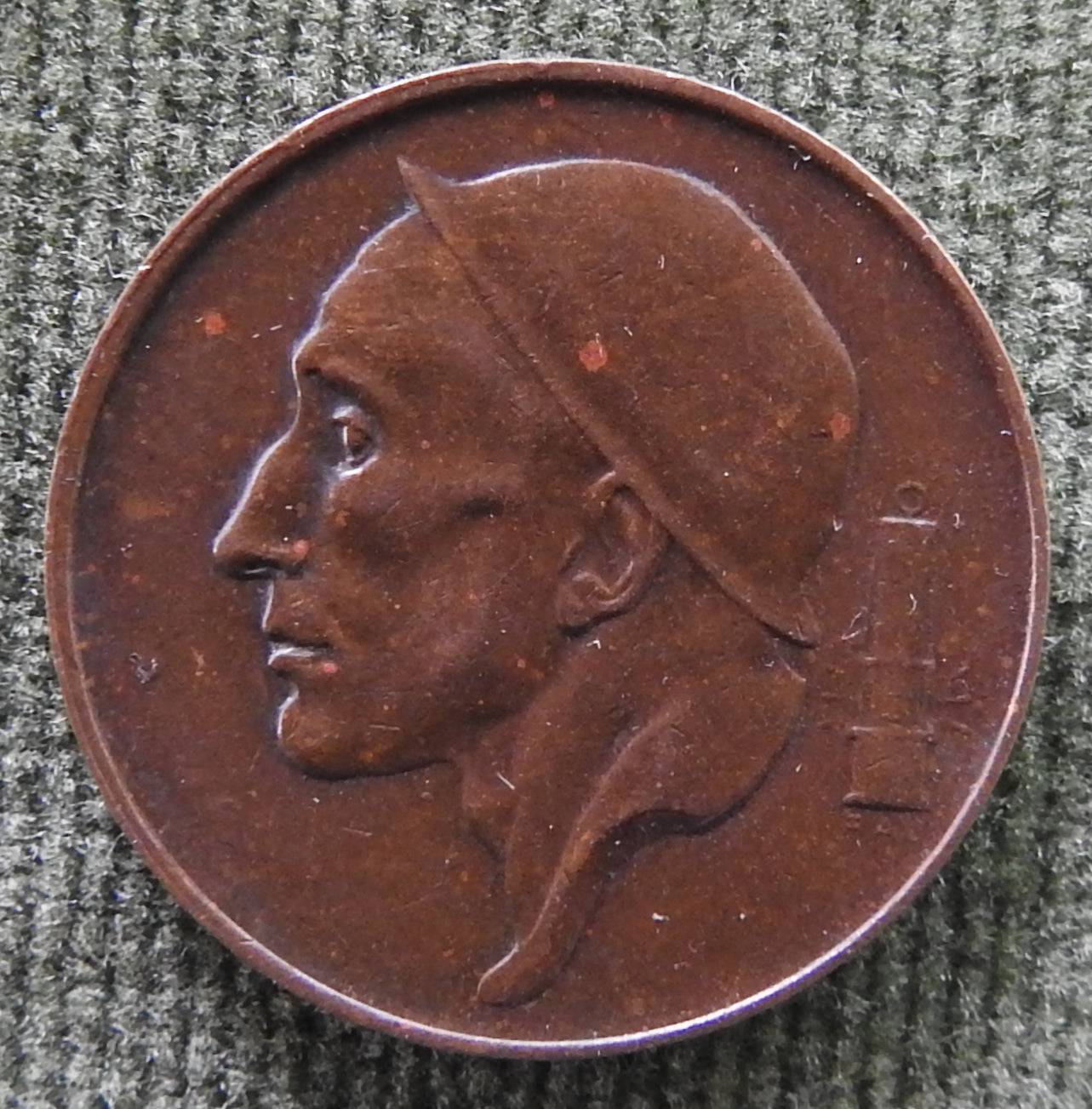 Belgium 1953 50 Centimes Miner Coin