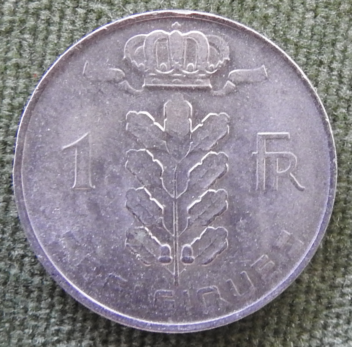 Belgium 1967 1 Franc Coin Head of Ceres - French Text