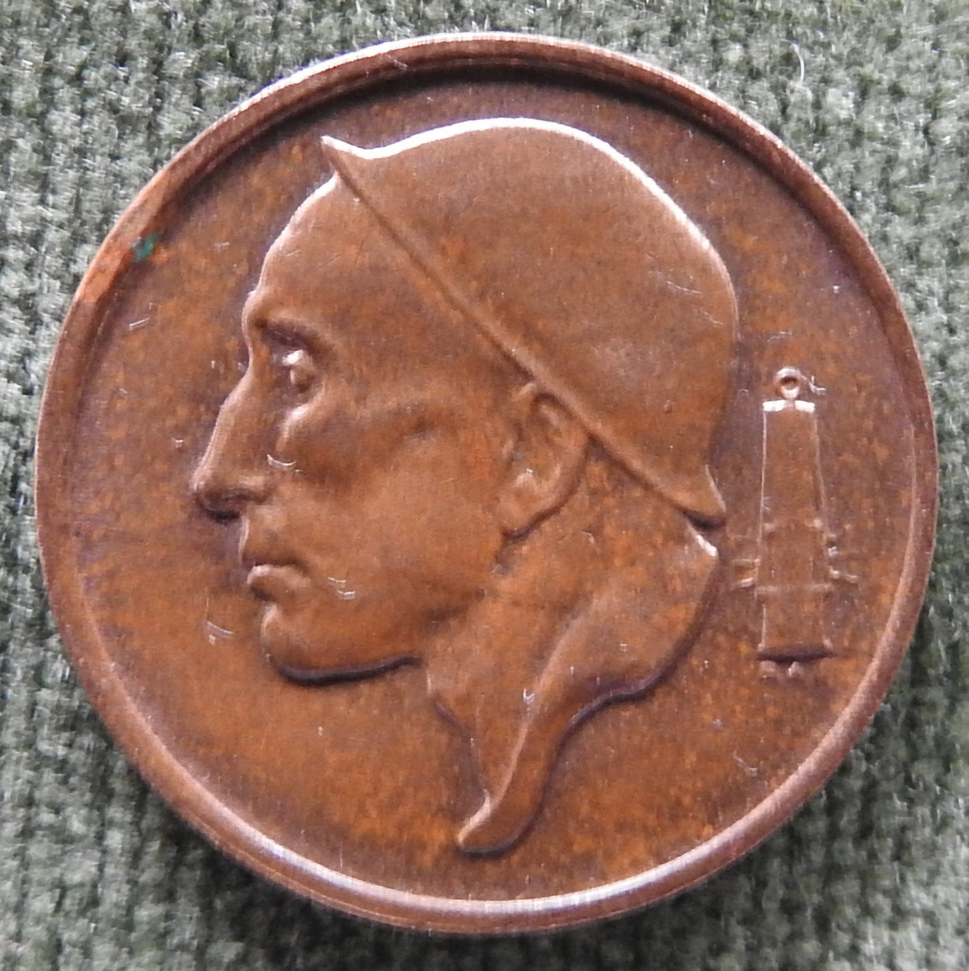 Belgium 1968 50 Centimes Coin Miner Dutch Text