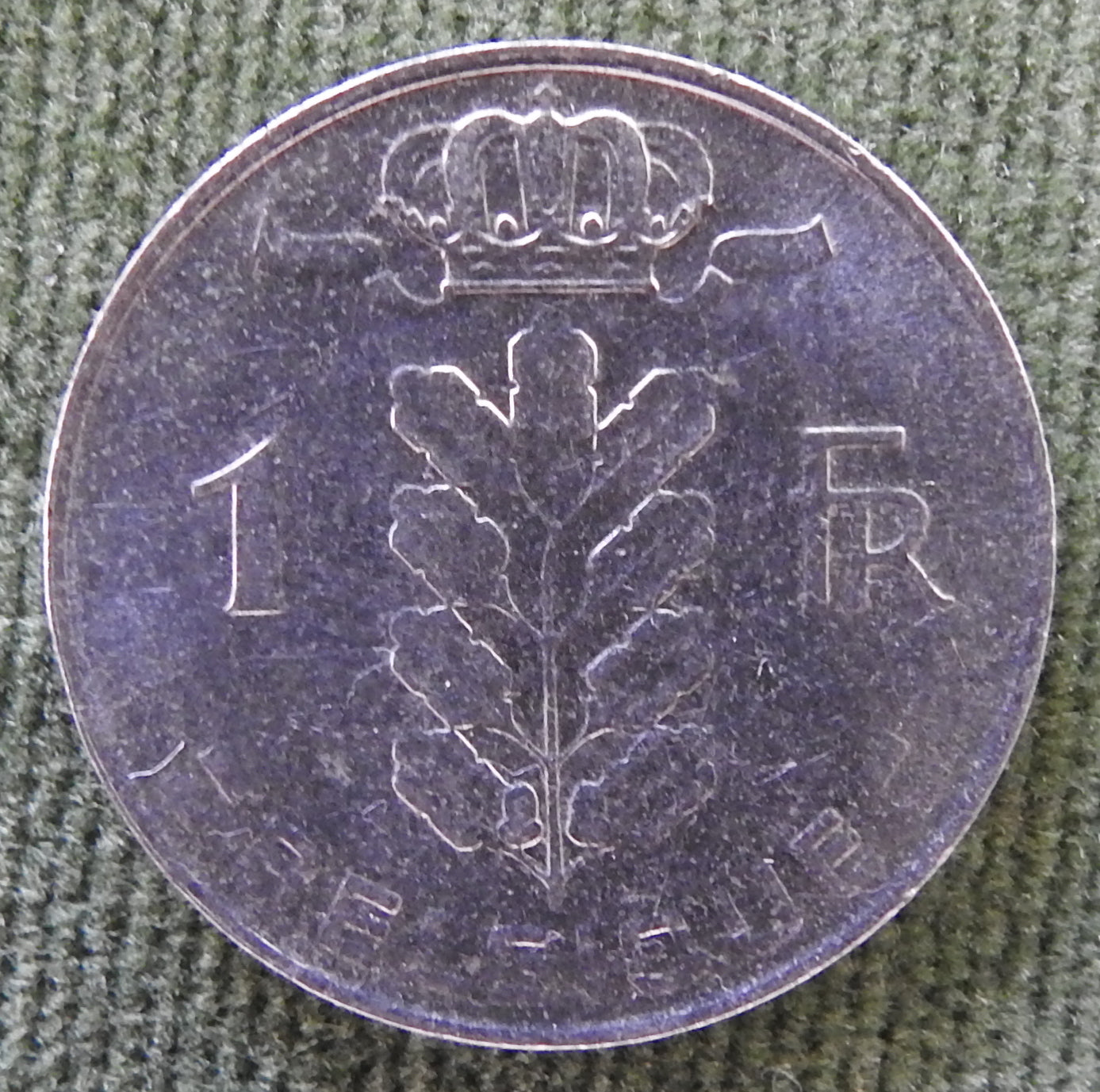 Belgium 1977 1 Franc Coin Head of Ceres - French Text