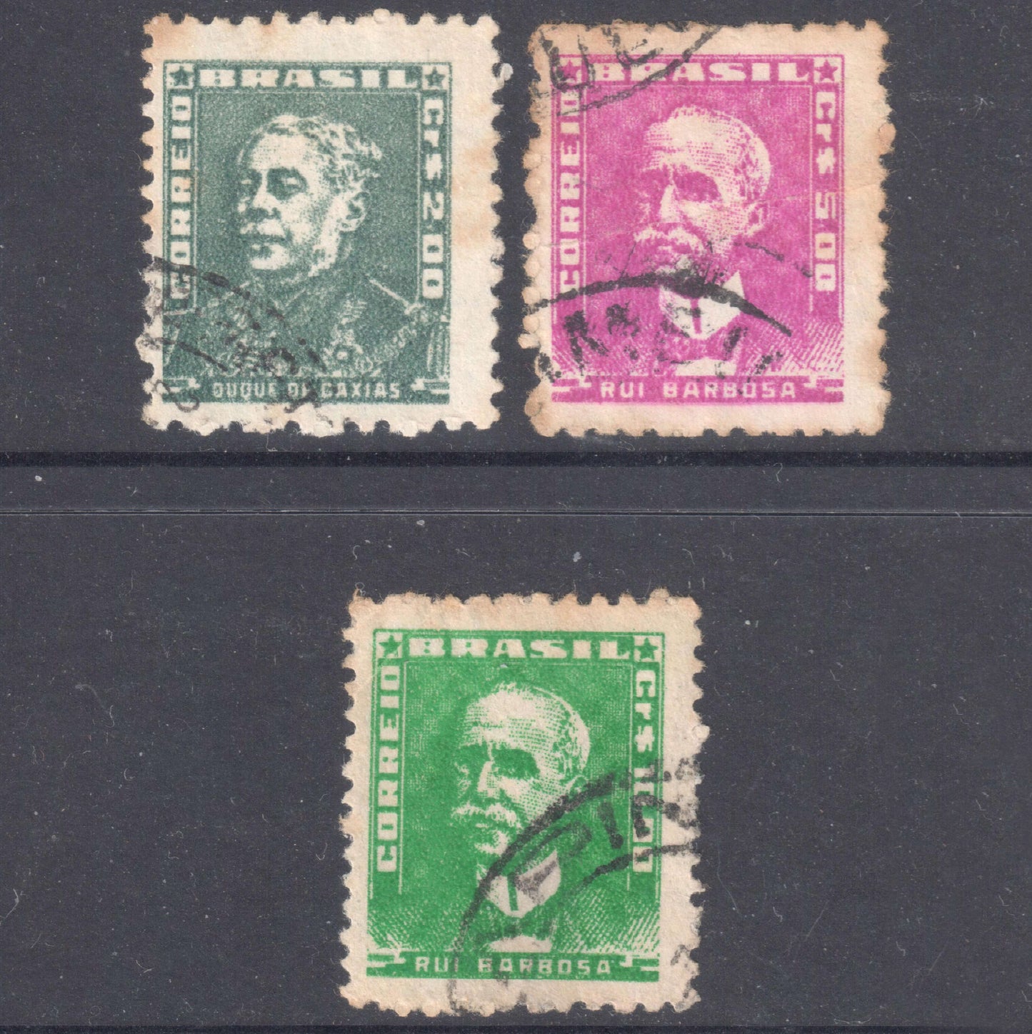 Brazil 1955 -1964 Personalities Stamp Group - Perfin:10.75x11.5