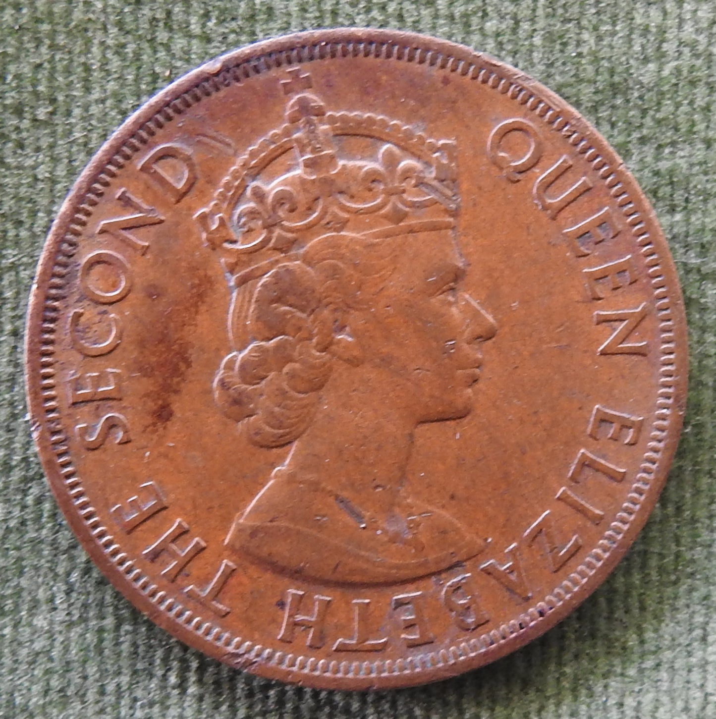 British Caribbean Territories Eastern Group 1955 Two Cent Queen Elizabeth II Coin