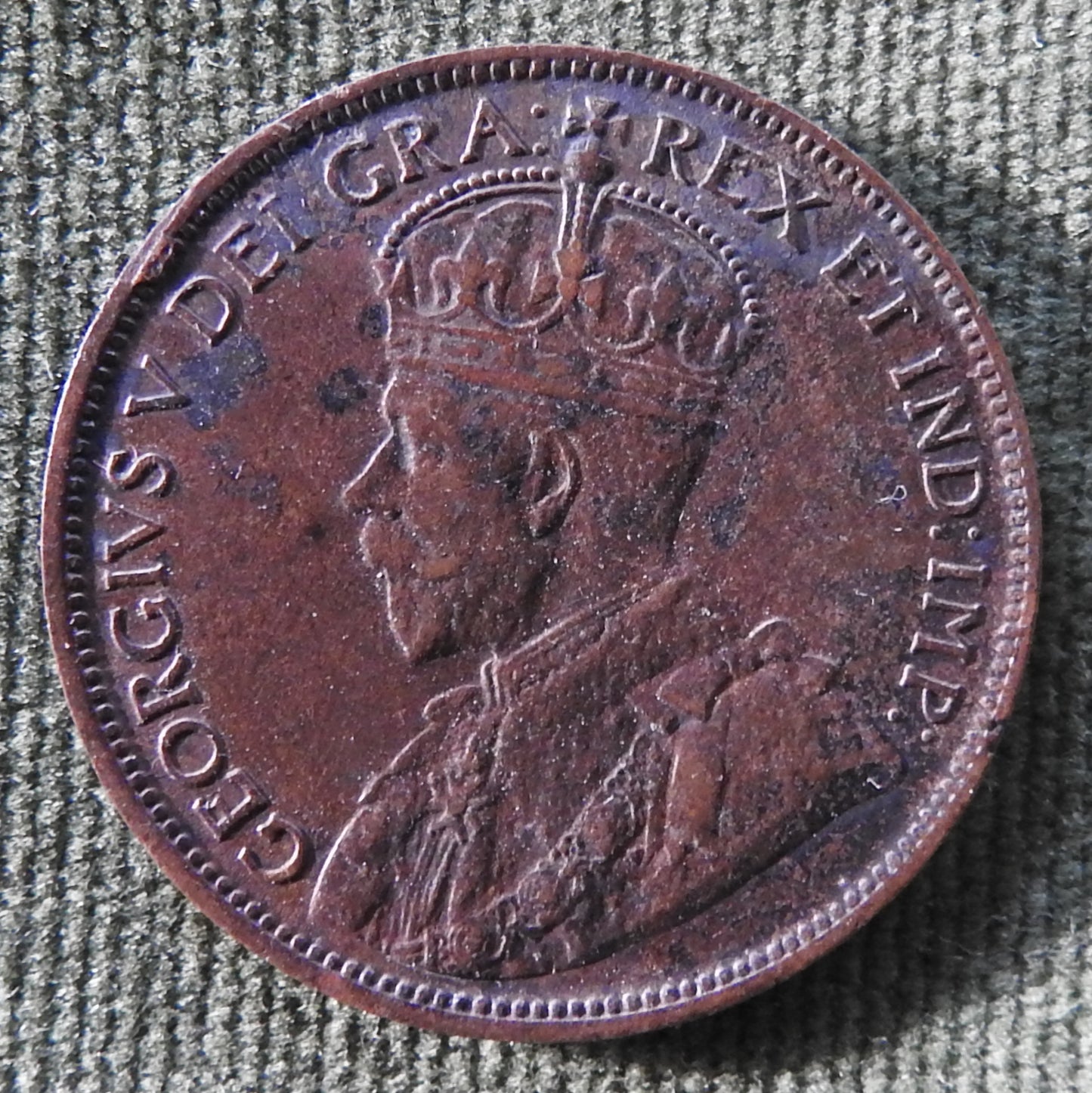 Canada 1918 1 Cent King George V Coin