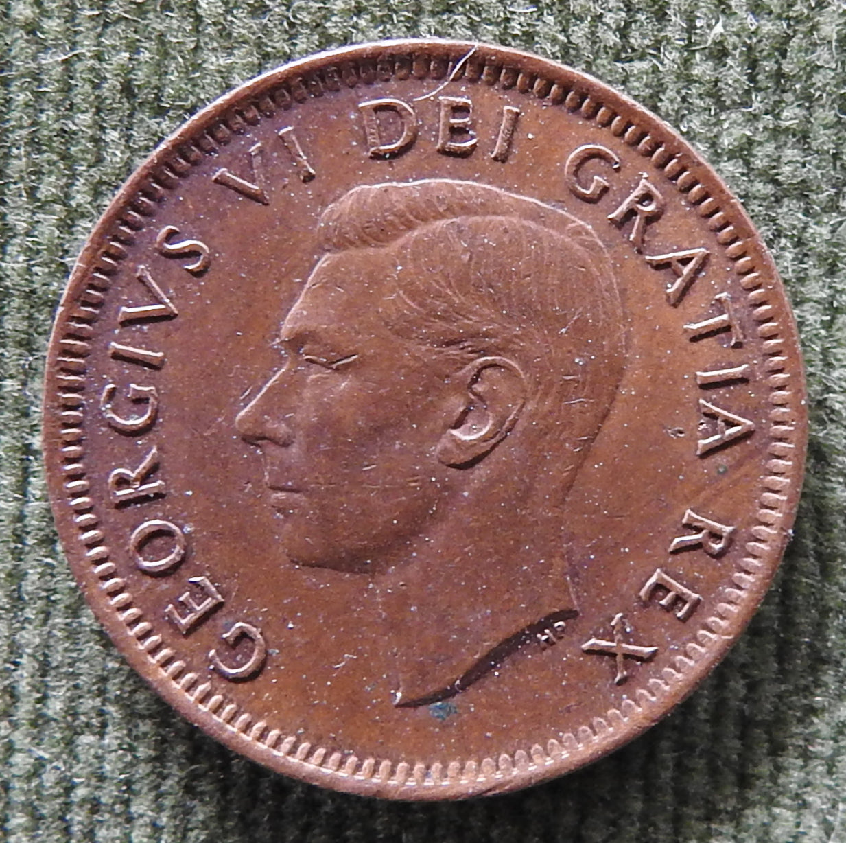 Canada 1952 1 Cent King George VI Coin