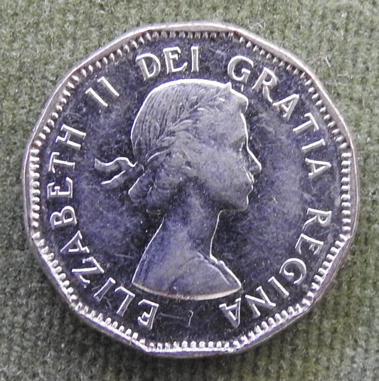 Canada 1954 5 Cent Queen Elizabeth II Coin