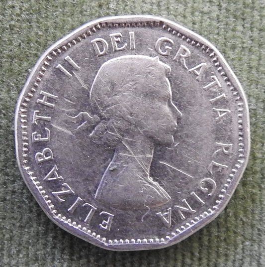Canada 1958 5 Cent Queen Elizabeth II Coin