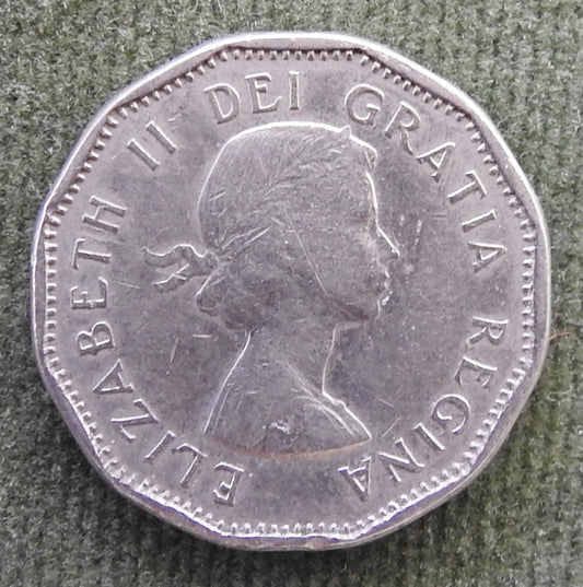 Canada 1961 5 Cent Coin Queen Elizabeth II North American Beaver