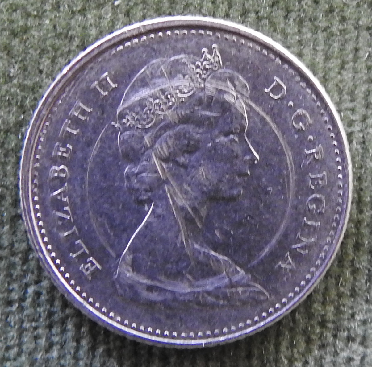 Canada 1975 10 Cent Coin Queen Elizabeth II Bluenose Under Sail
