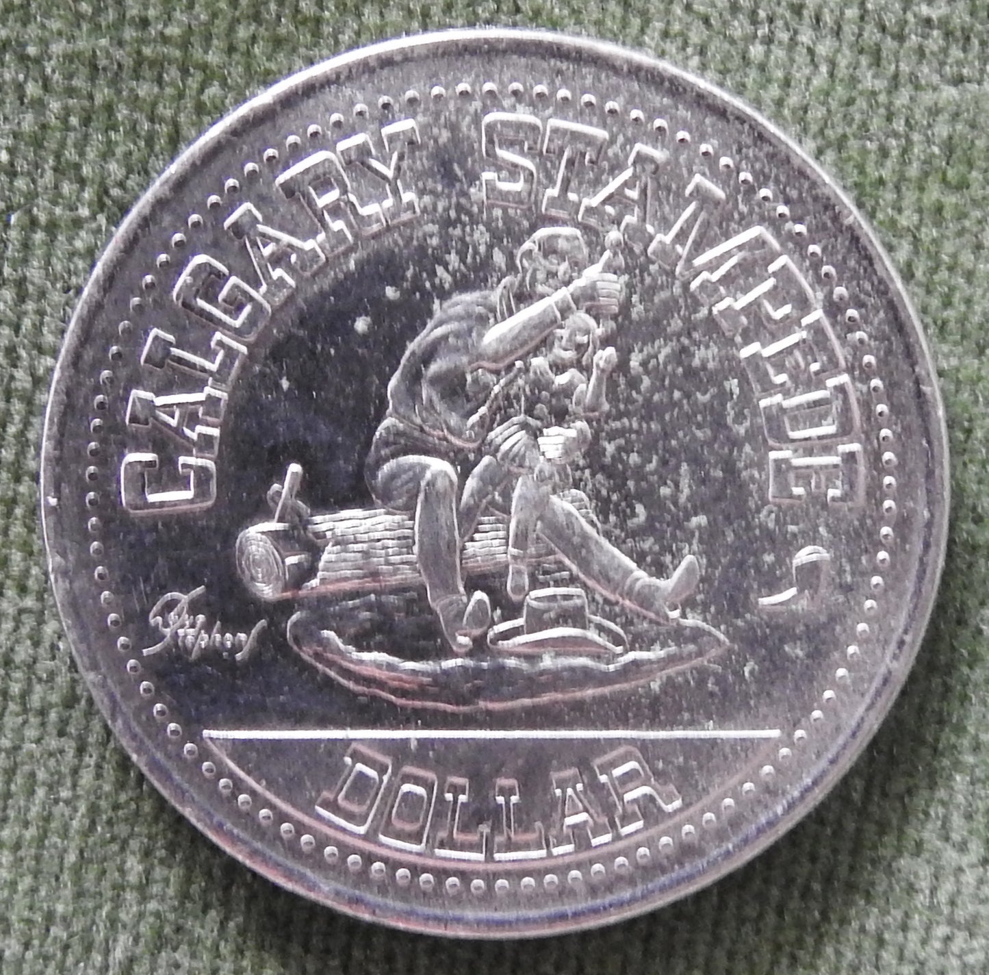 Alberta Canada 1980 1 Dollar Calvary Stampede 75th Anniversary Token
