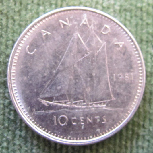 Canada 1981 10 Cent Queen Elizabeth II Coin - Circulated