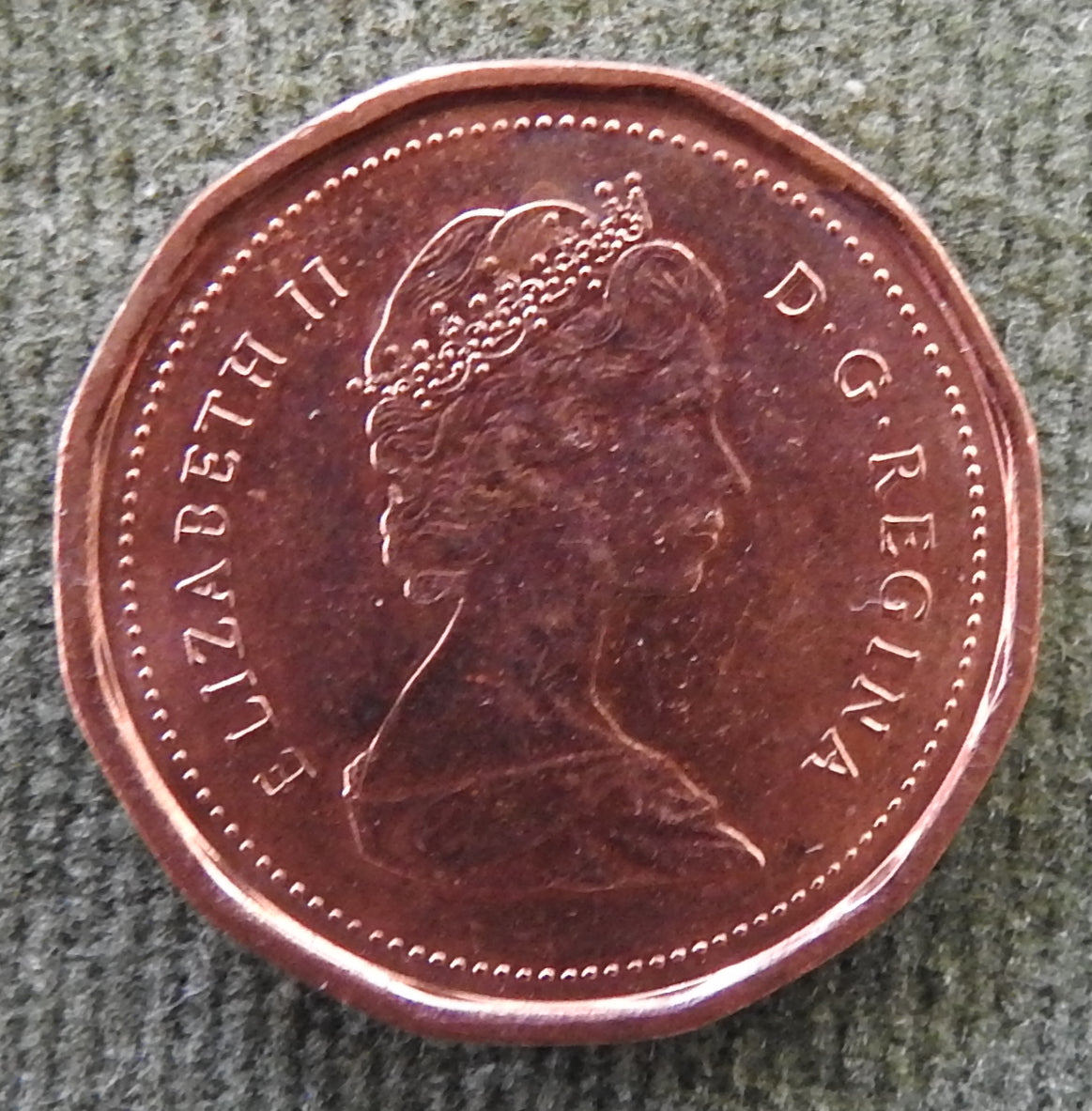 Canada 1989 1 Cent Queen Elizabeth II Coin
