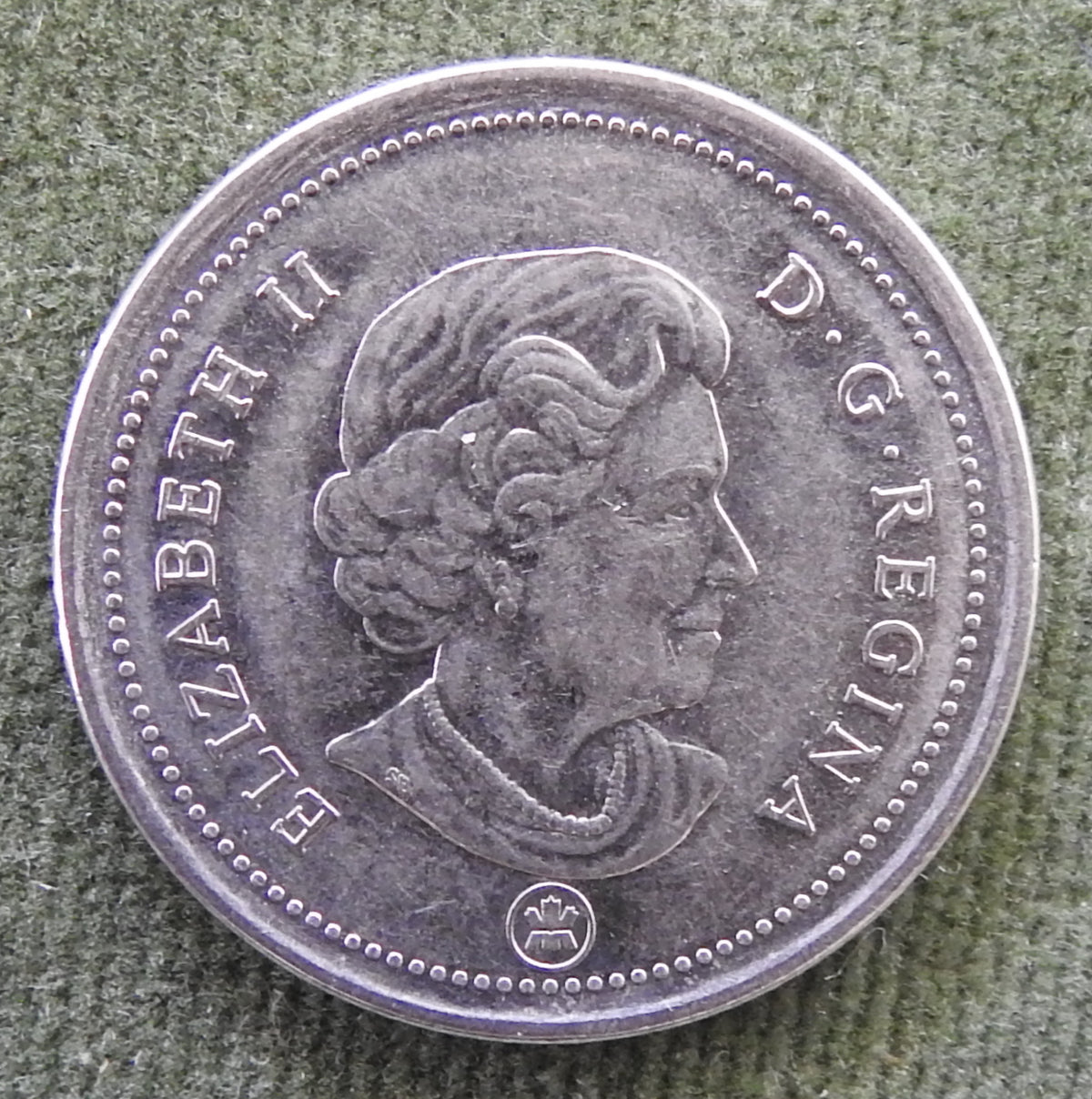 Canada 2008 25 Cent Caribou Queen Elizabeth II Coin
