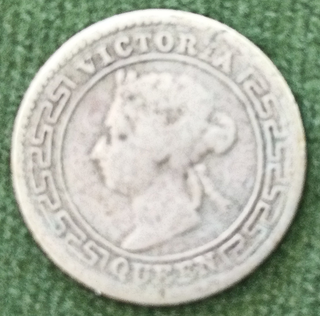 Ceylon 1897 10 Cents Coin