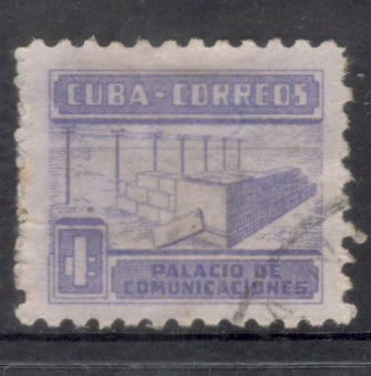 Cuba 1951 1 Correos Tax for New Communications Building Violet Stamp