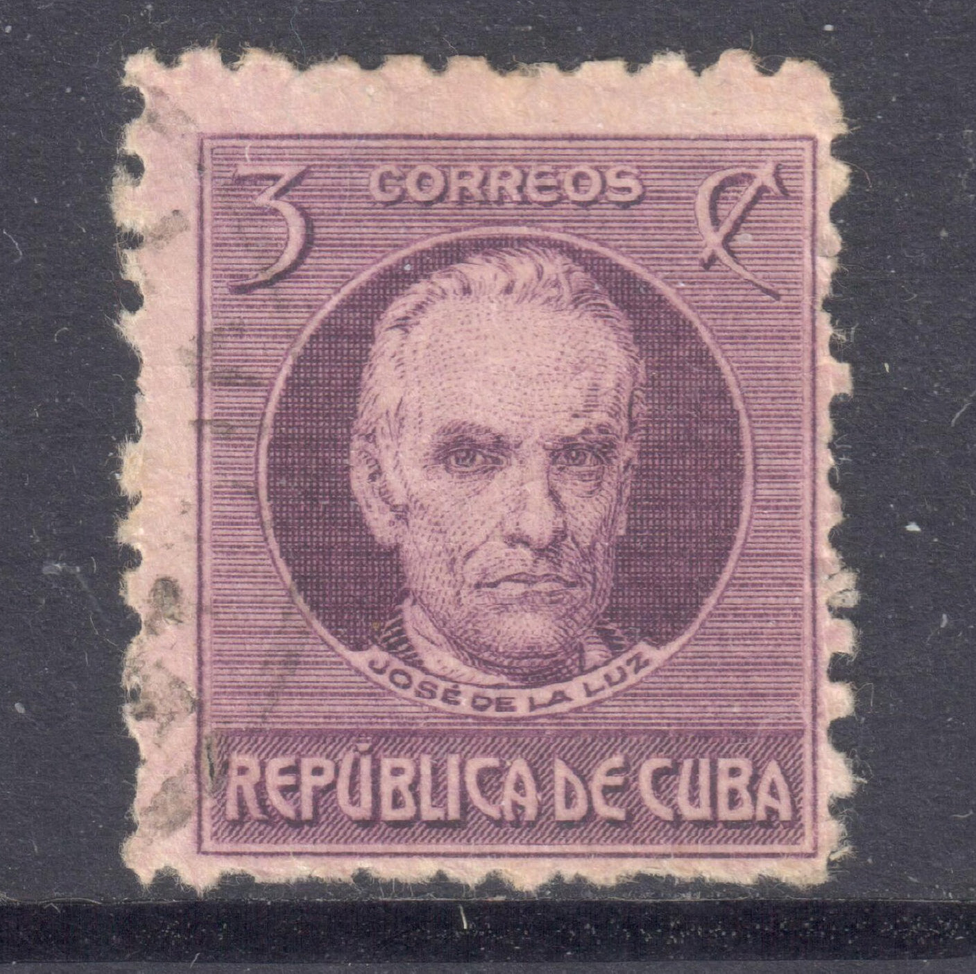 Cuba 1917 3c Lilac Politicians La Luz Stamp - Cancelled