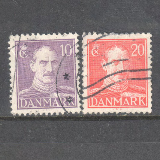 Danmark 1942 -1944 King Christian X Partial Stamp Set - Cancelled & Used