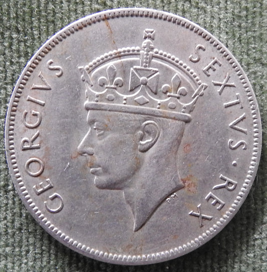 East Africa 1949 Shilling Coin King George VI