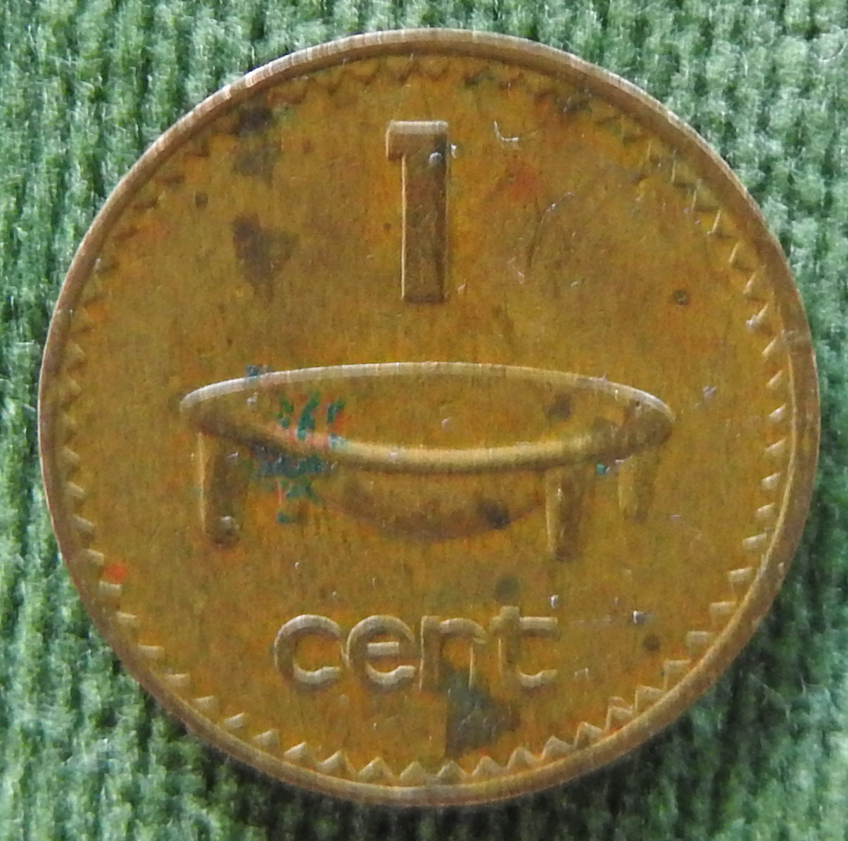 Fiji 1975 1 Cent Queen Elizabeth Coin