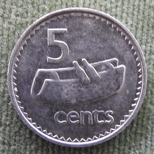 Fiji 1982 5 Cent Queen Elizabeth Coin - Drum