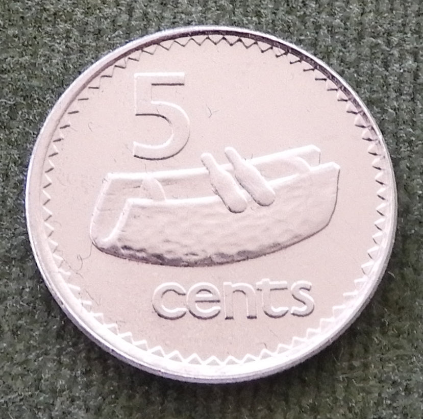 Fiji 1998 5 Cent Queen Elizabeth Coin